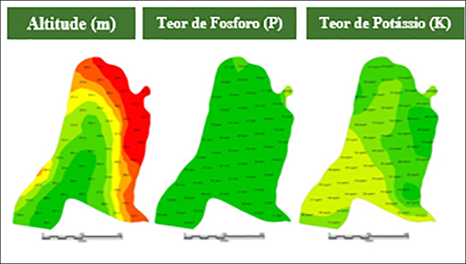 Mapas de Fósforo e Potássio Mapas de Fósforo e Potássio